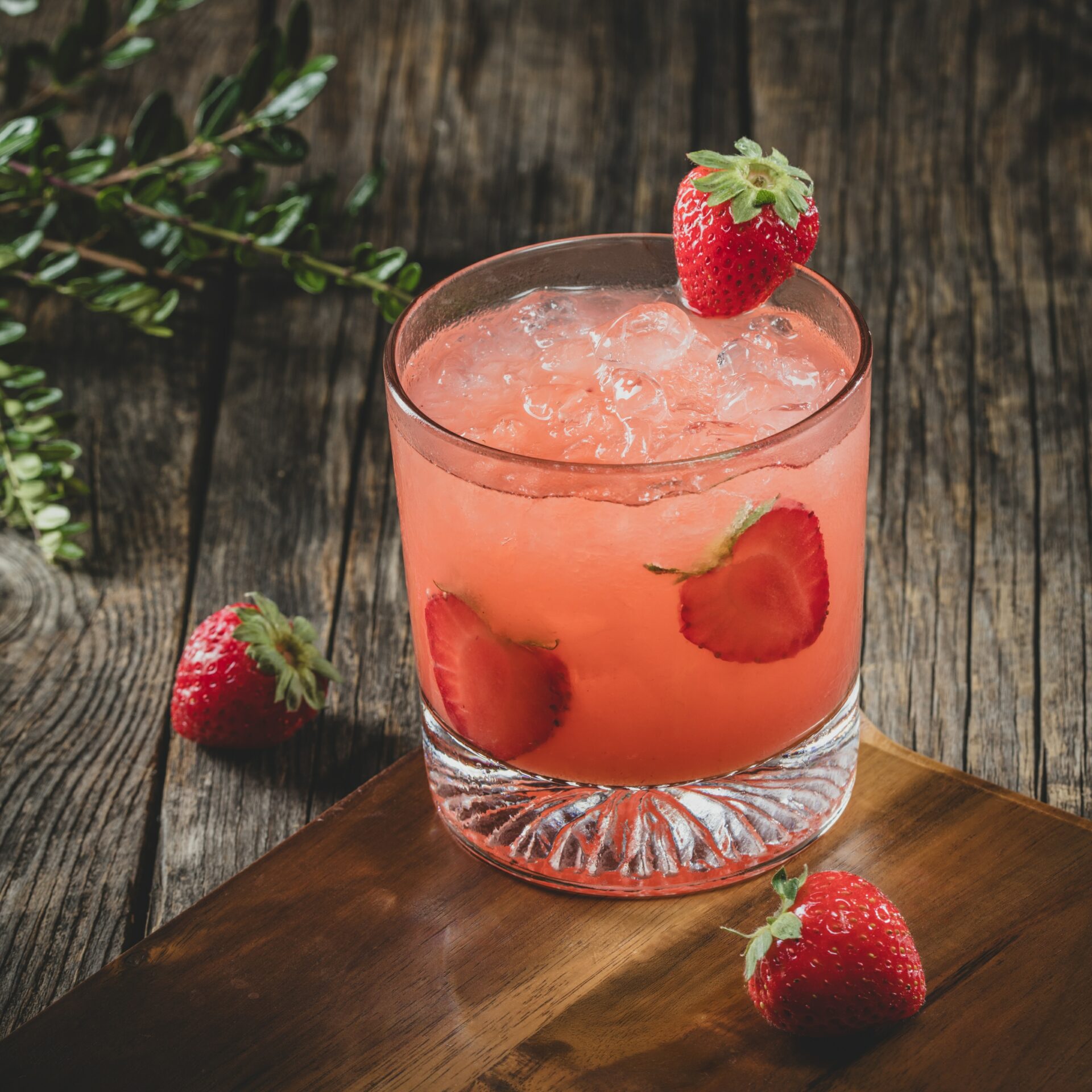 Strawberry Caipiroska koktel